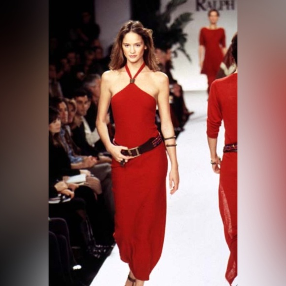 Vintage Ralph Lauren Collection womens thin belt size small crest logo buckle - Picture 3 of 13